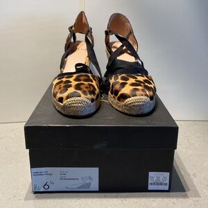 J Crew Haircalf Leopard Espadrilles